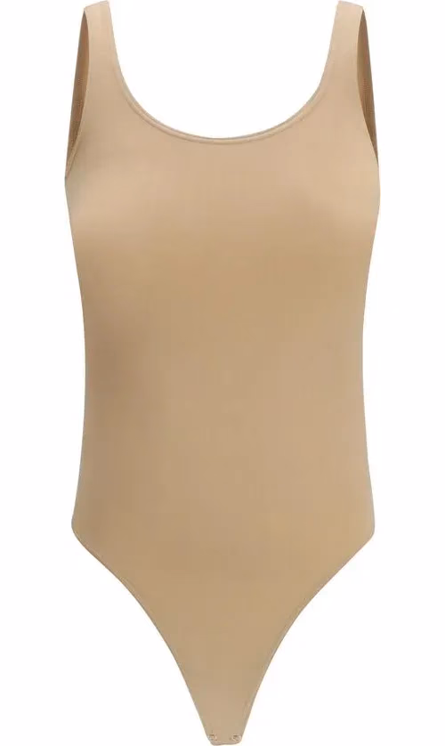Wolford Beige Cotton Bodysuit