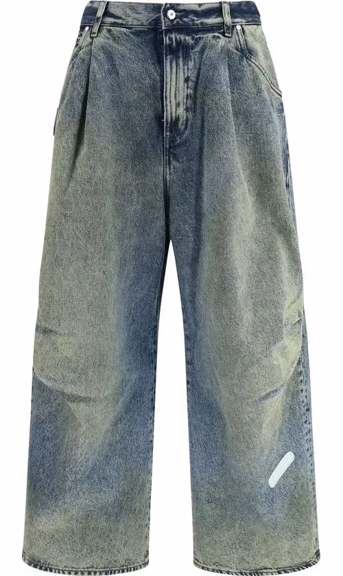 PDF Channel Blue Cotton Relaxed Fit Jeans