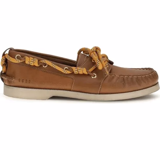 Golden Goose Brown Calf Leather Bos Taurus Slip-On Loafers