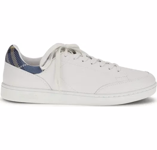 Burberry White Calf Leather Bos Taurus Low Top Sneakers