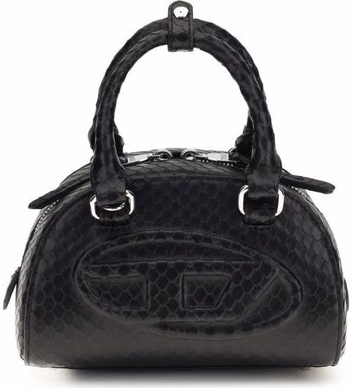 Diesel Black Calf Leather Bos Taurus Handbag
