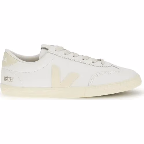 Veja White Calf Leather Bos Taurus Low Top Sneakers