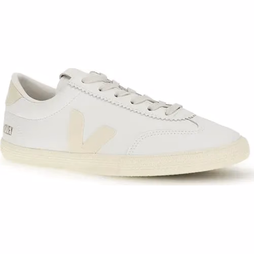 Veja White Calf Leather Bos Taurus Low Top Sneakers