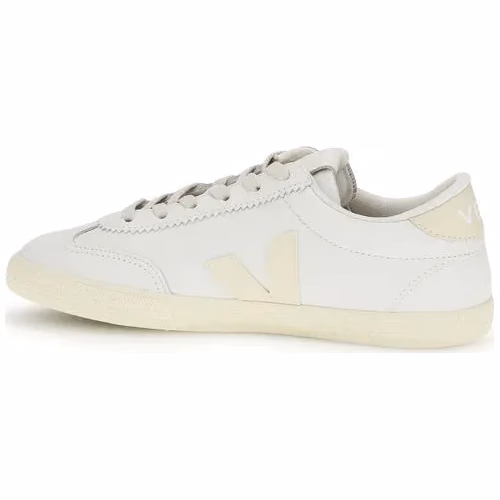 Veja White Calf Leather Bos Taurus Low Top Sneakers