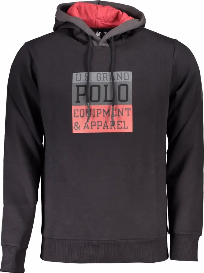 U.S. Grand Polo Black Cotton Men's Sweatshirt