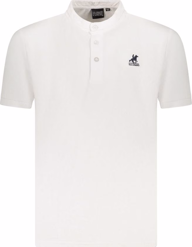 U.S. Grand Polo White Cotton Men's Polo Shirt