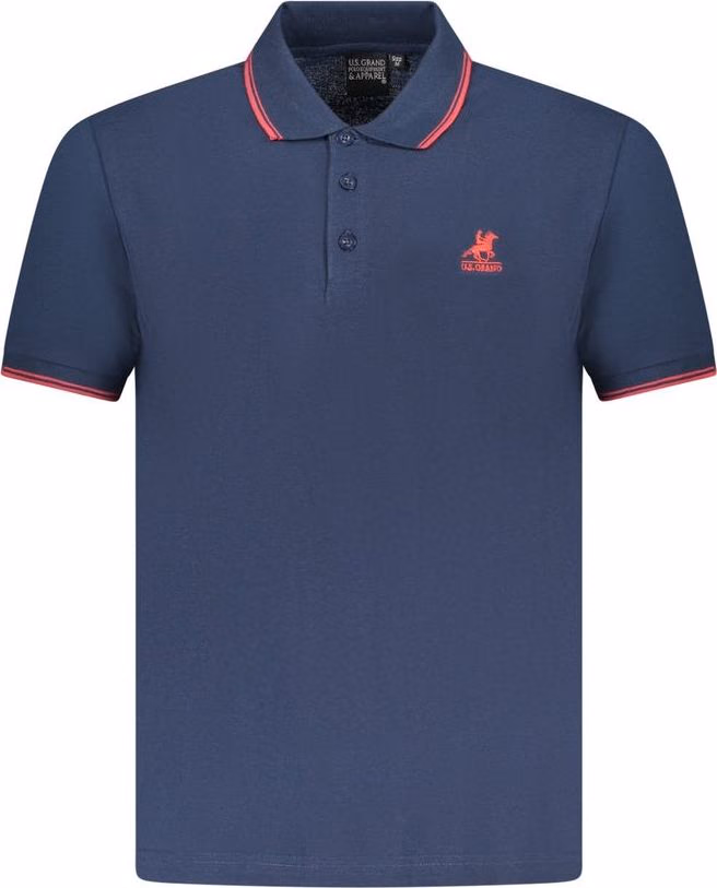 U.S. Grand Polo Blue Cotton Mens Polo Shirt