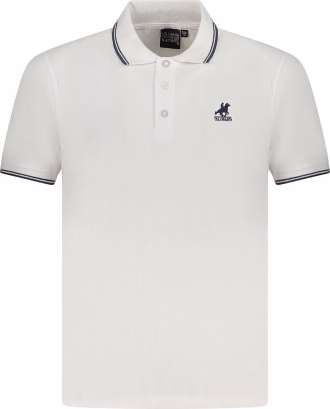 U.S. Grand Polo White Cotton Men Polo Shirt