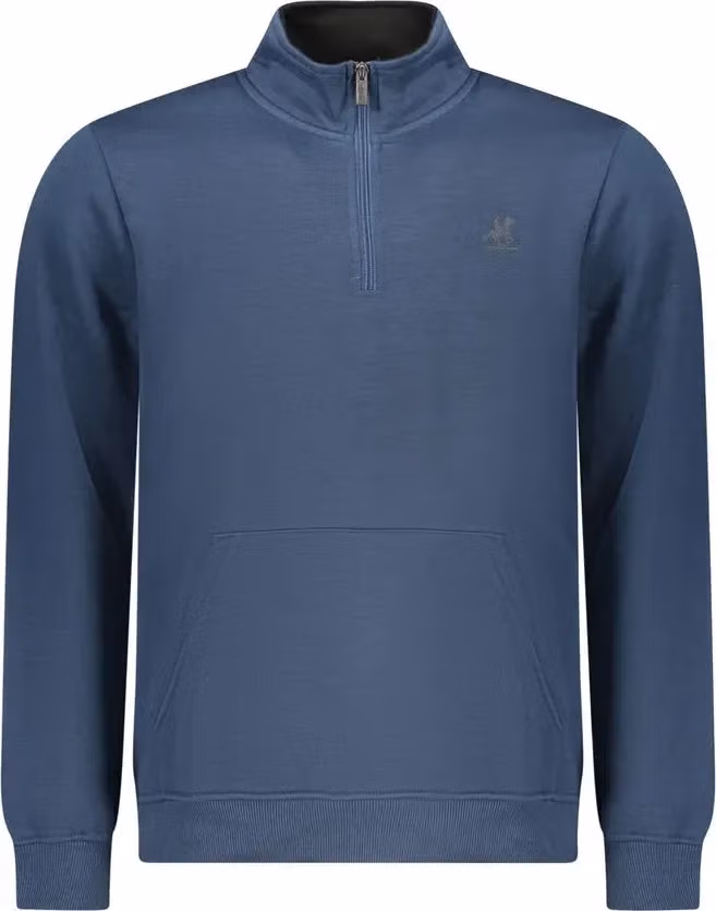 U.S. Grand Polo Blue Polyester Men's Sweatshirt
