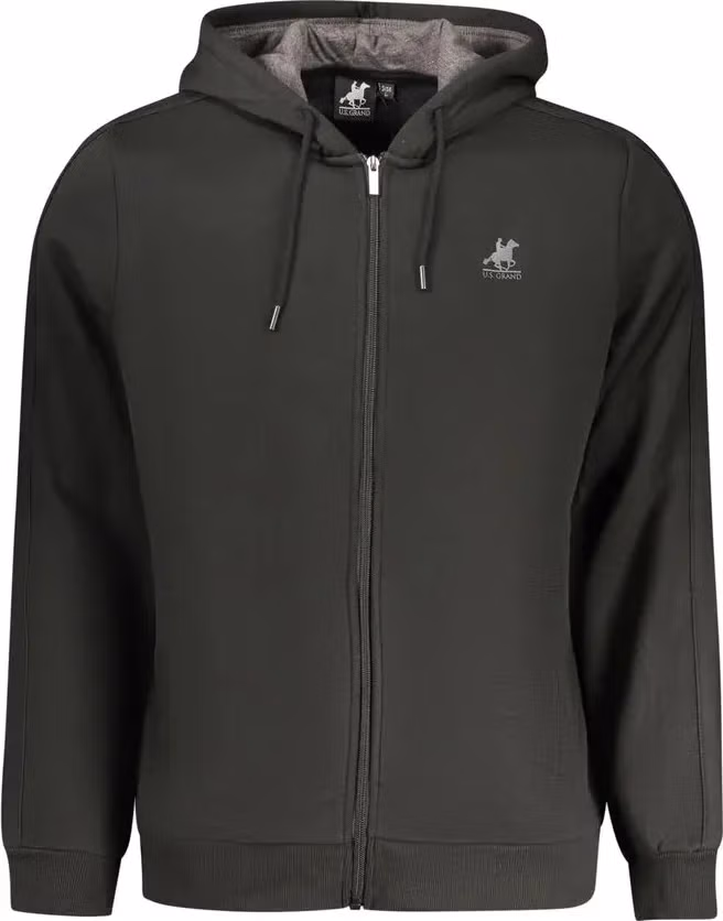 U.S. Grand Polo Black Cotton Men Hoodie