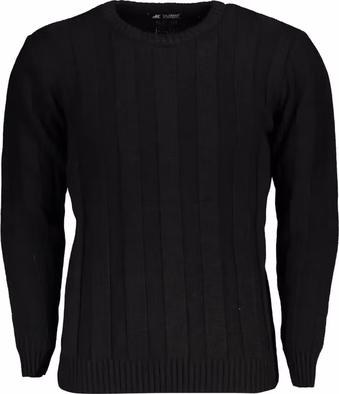 U.S. Grand Polo Black Acrylic Men's Sweater
