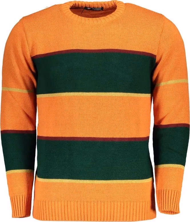 U.S. Grand Polo Arancione Acrylic Mens Sweater