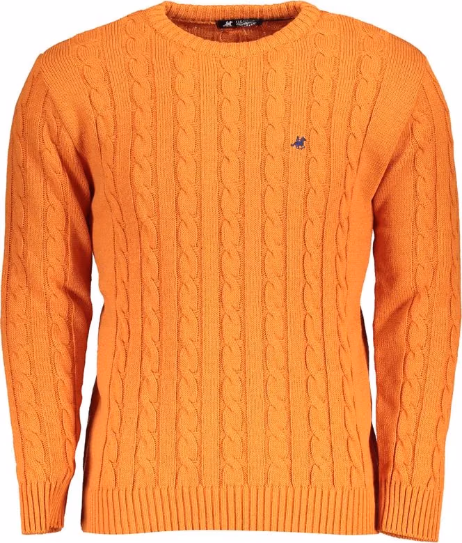 U.S. Grand Polo Arancione Acrylic Men Sweater