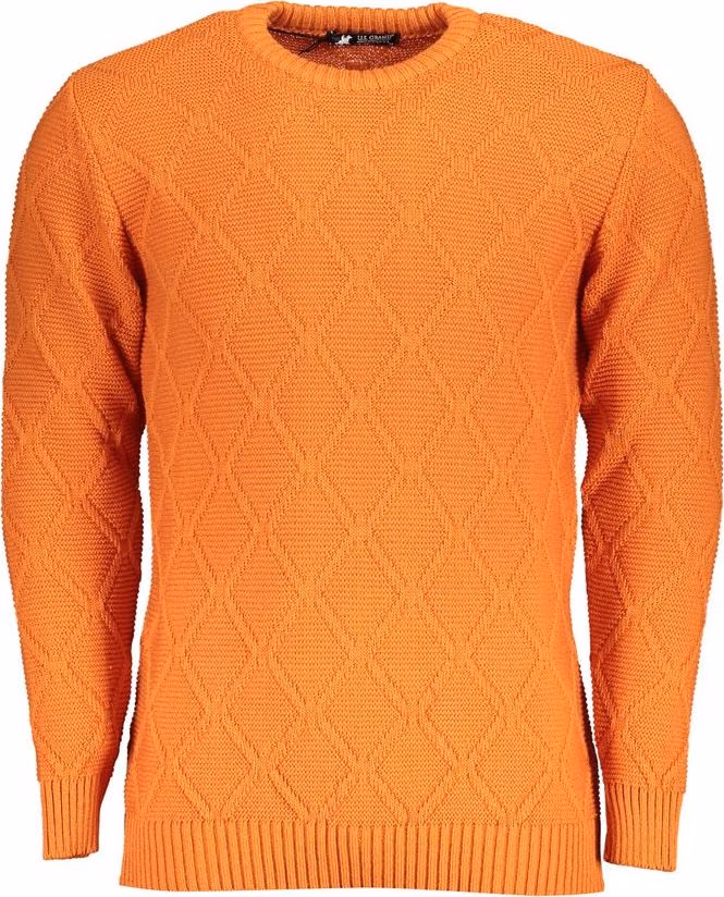 U.S. Grand Polo Arancione Acrylic Mens Sweater