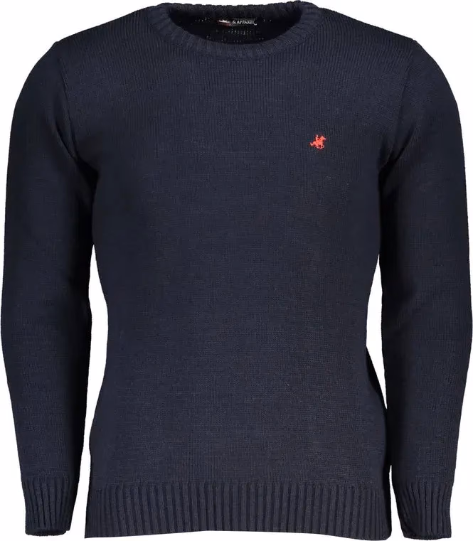 U.S. Grand Polo Blue Acrylic Men Sweater