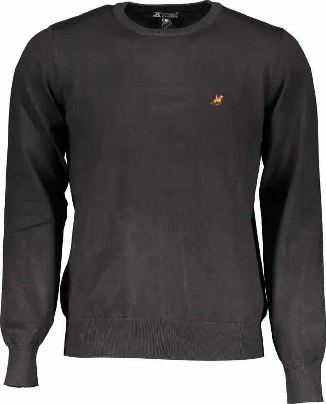 U.S. Grand Polo Black Viscosa Men Sweater
