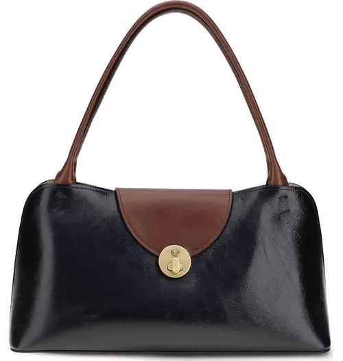 Versace Black Calf Leather Bos Taurus Shoulder Bag