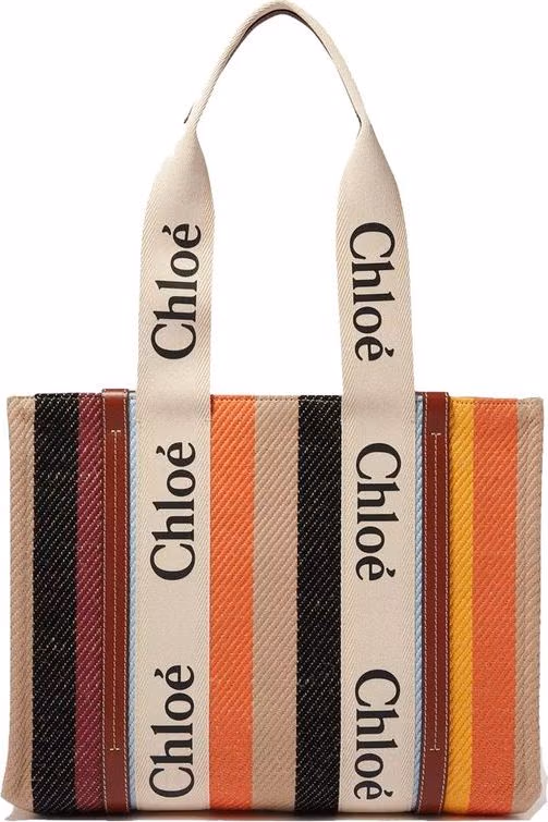 Chloé Beige Linen Tote Bag