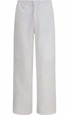 White Cotton Casual Pants