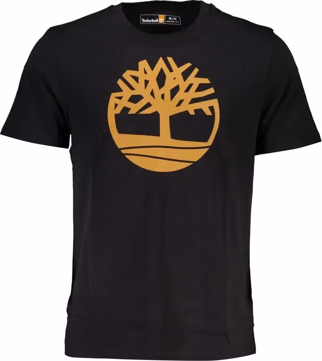 Timberland Black Organic Cotton Men T-Shirt