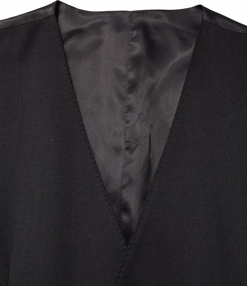 Dolce & Gabbana Black Wool Single Breasted Men Waistcoat Vest
