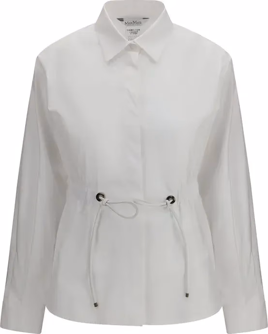 Max Mara White Cotton Dress Shirt