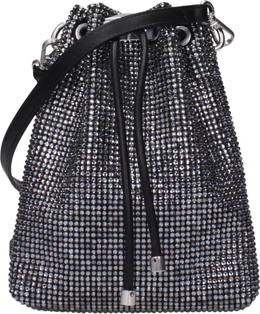 Jimmy Choo Black Satin Crossbody Bag