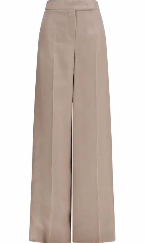 Max Mara Beige Silk Casual Pants