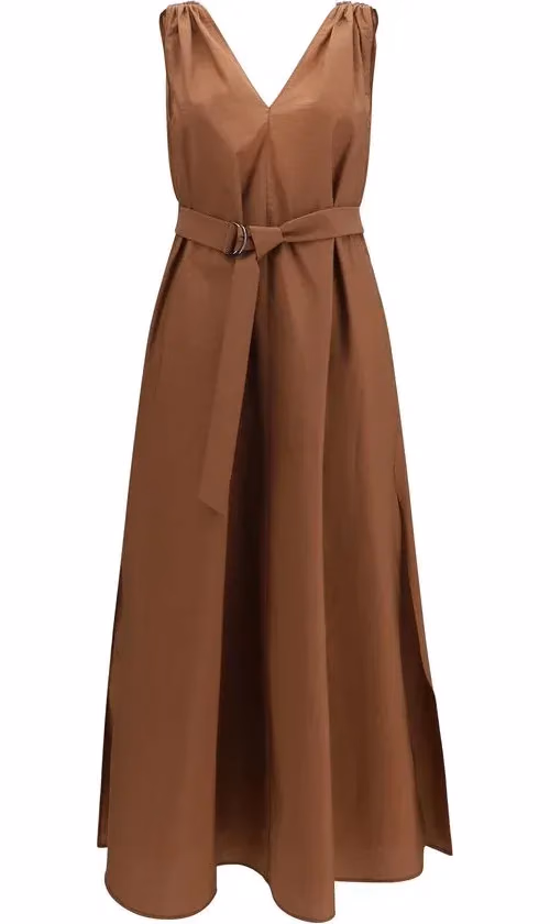 Brunello Cucinelli Brown Polyamide Casual Dress
