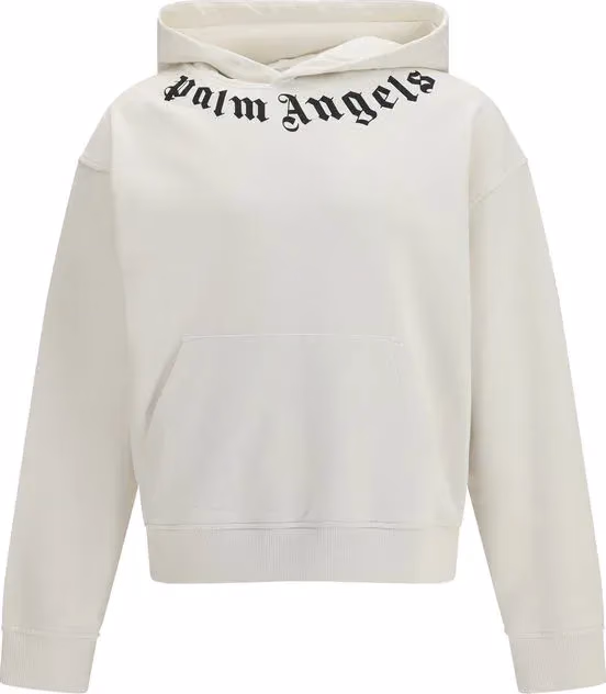 Palm Angels White Cotton Sweatshirt