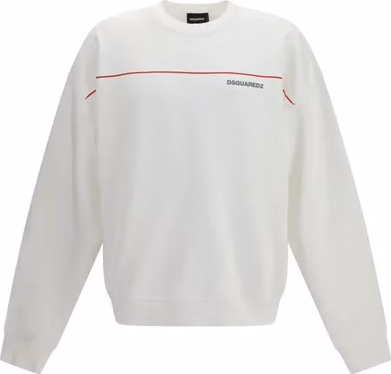 Dsquared² White Cotton Sweatshirt