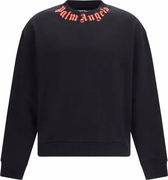 Palm Angels Black Cotton Sweatshirt