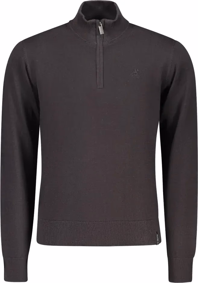 U.S. Grand Polo Black Cotton Men Sweater