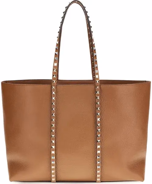Valentino Garavani Brown Calf Leather Bos Taurus Shoulder Bag