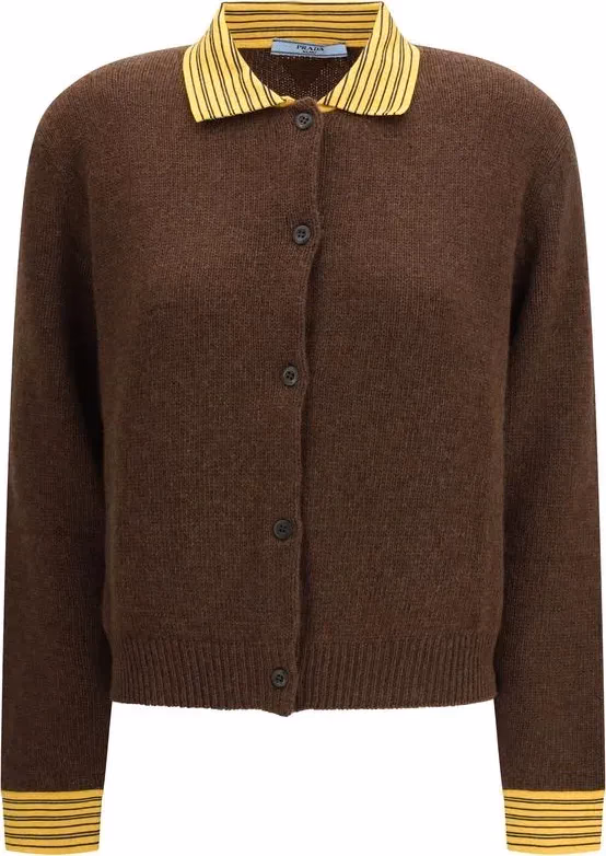 Prada Brown Cashmere Cardigan