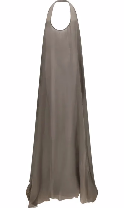Rick Owens Gray Silk Casual Dress
