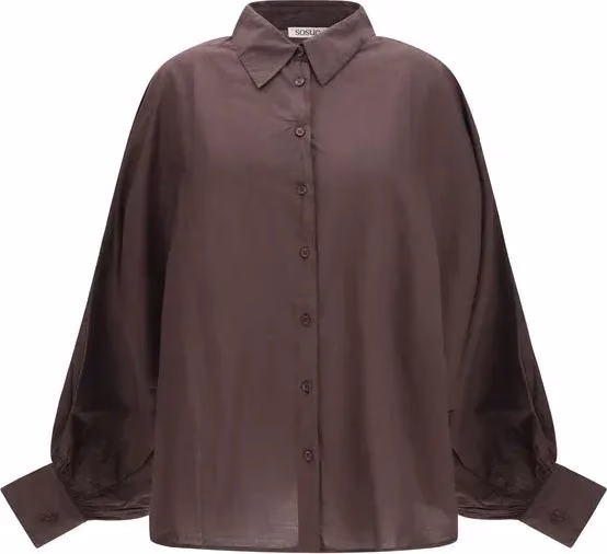 SOSUE Brown Cotton Shirt