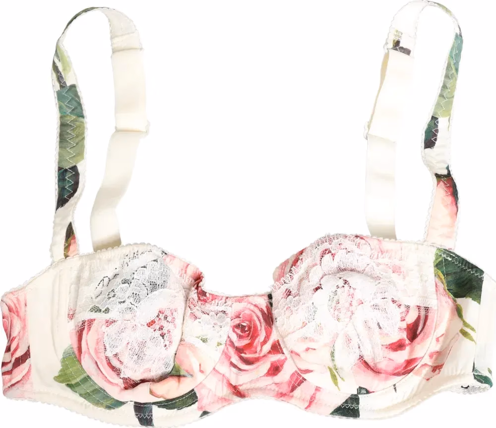 Dolce & Gabbana Multicolor Floral Semi-Pad Underwire Underwear