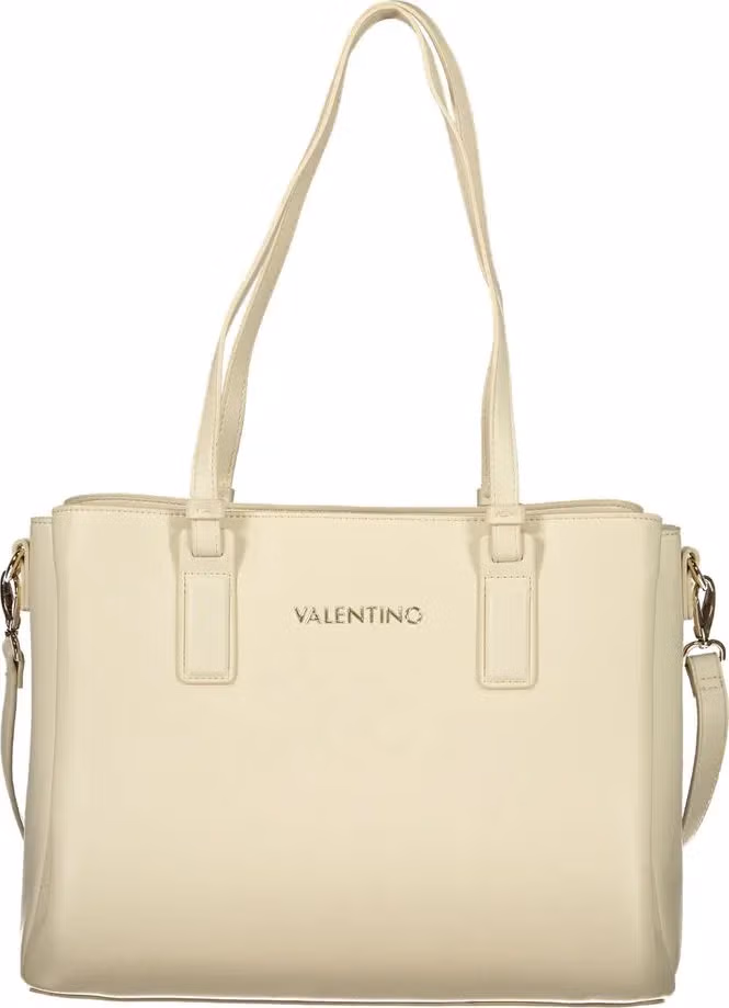 Mario Valentino Beige Poliuretano Women's Bag with Adjustable Strap and Pockets
