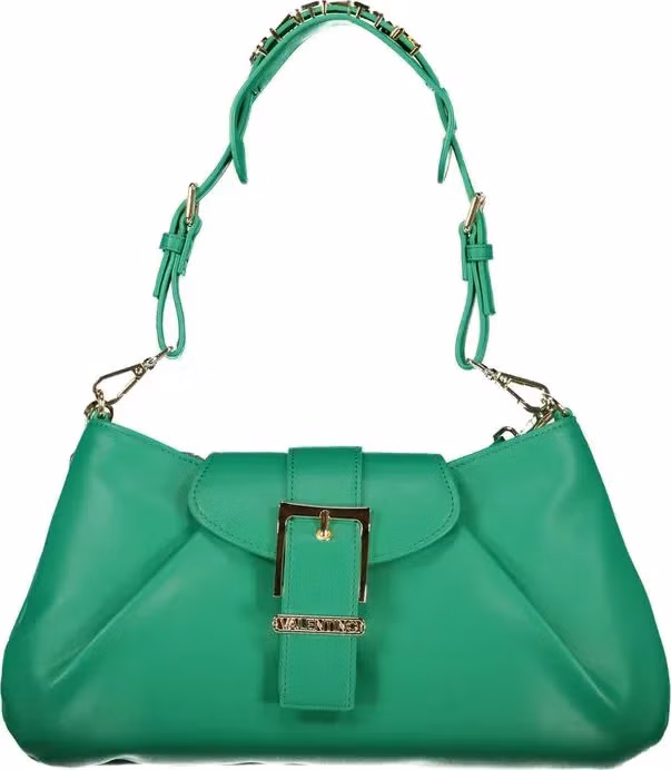 Mario Valentino Verde Polyurethane Women's Bag with Adjustable Shoulder Strap