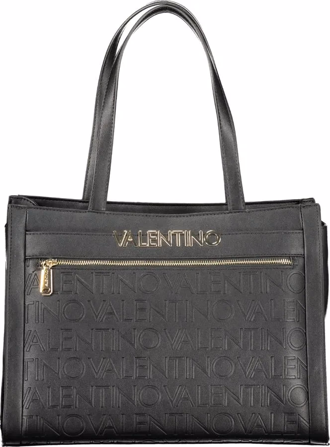 Mario Valentino Nero Polyurethane Women's Bag With Multiple Compartments