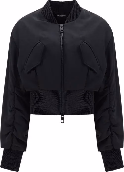Dolce & Gabbana Black Acetate Bomber