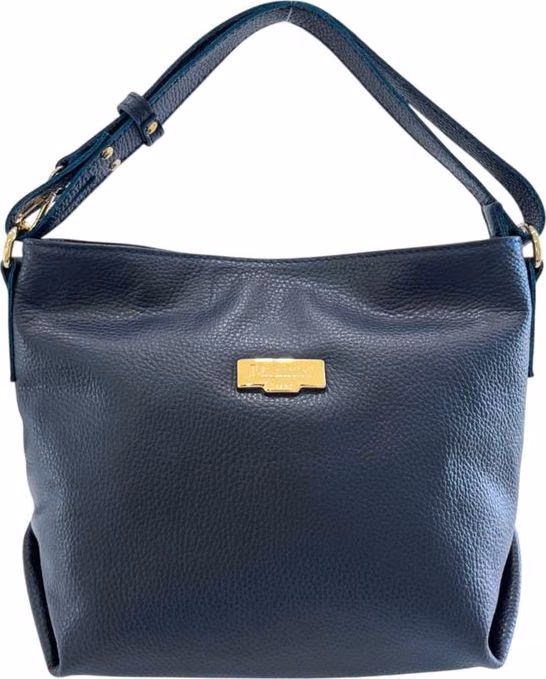 Baldinini Trend Blue Cowhide Leather Women Shoulder Bag