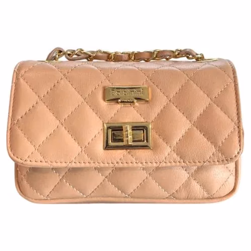Baldinini Trend Pink Leather Women Crossbody Bag