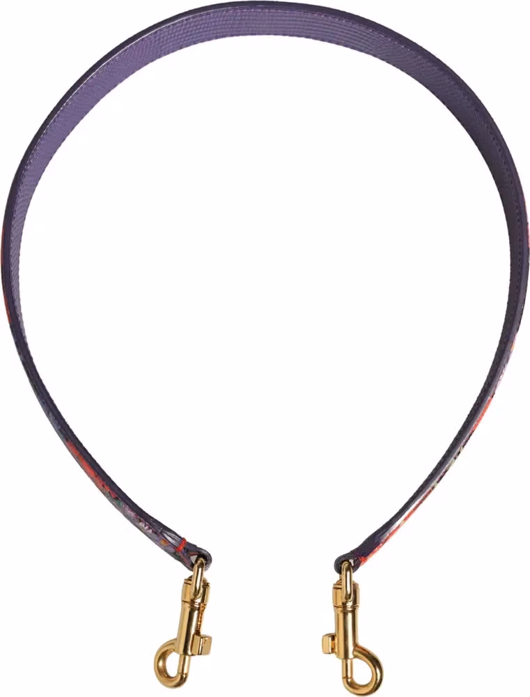 Dolce & Gabbana Multicolor Floral Leather Bag Accessory Shoulder Strap