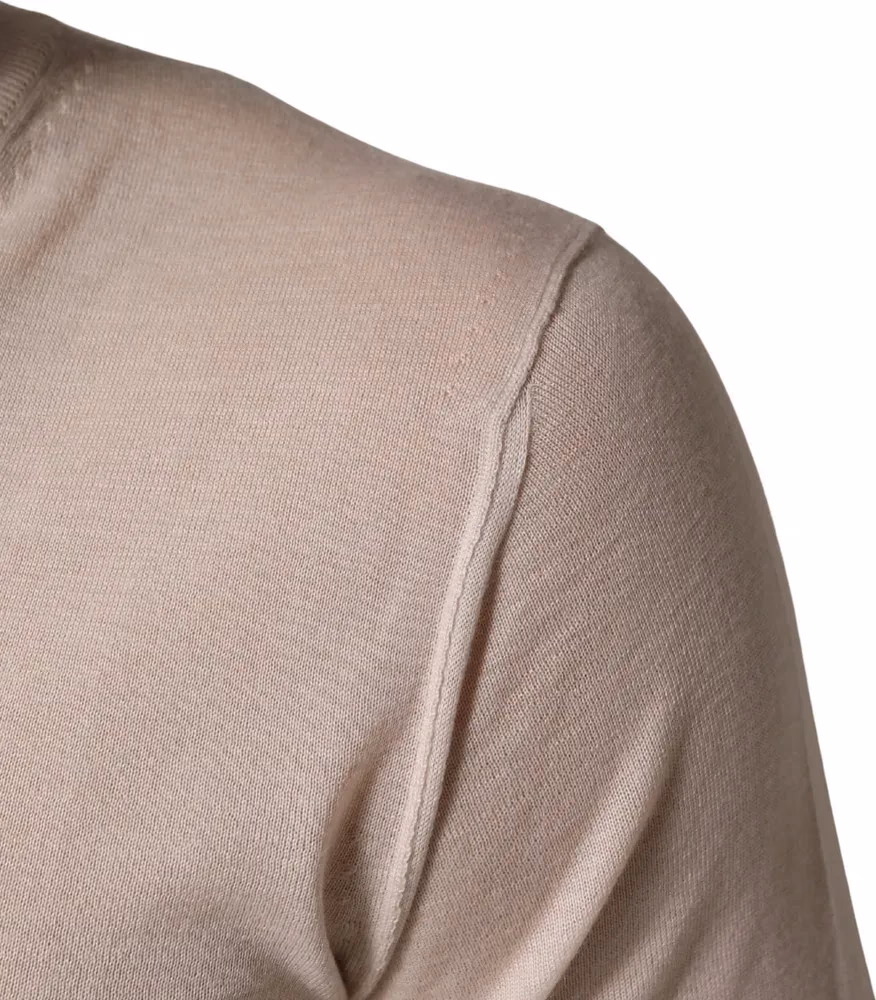 Dolce & Gabbana Beige Cashmere V-neck Men Pullover Sweater