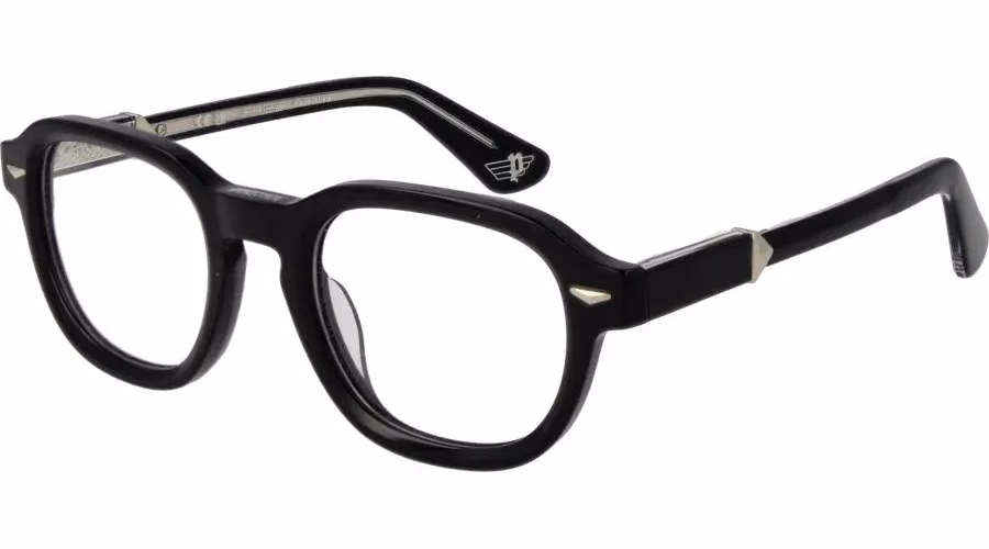 Police Black Cellulose Acetate Glasses (Frames)