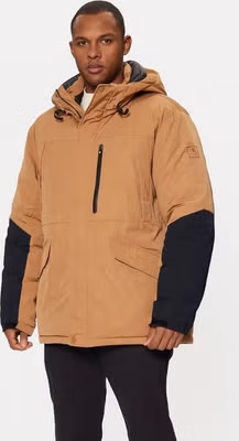 Brown Polyester Parka