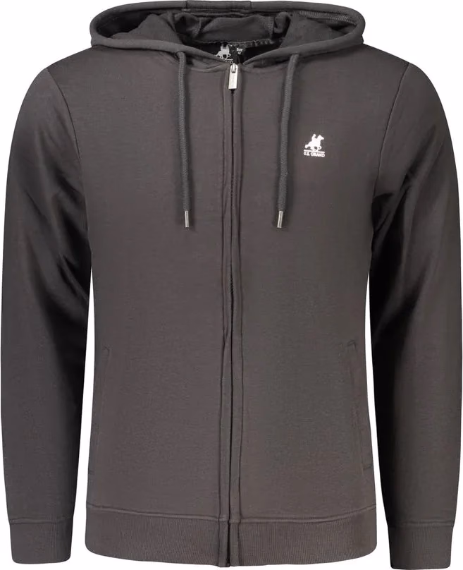 U.S. Grand Polo Black Cotton Men's Hoodie