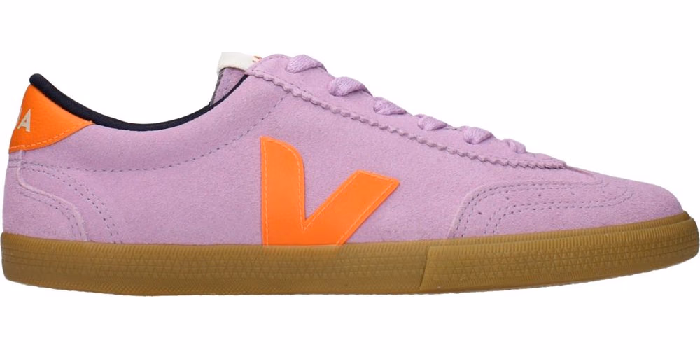 Veja Pink Leather Low Top Sneakers
